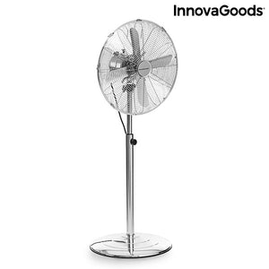 Freistehender Ventilator Chrome Retro InnovaGoods Ø 40 cm 55W