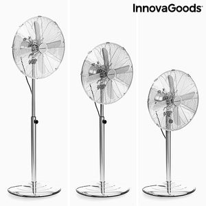 Freistehender Ventilator Chrome Retro InnovaGoods Ø 40 cm 55W