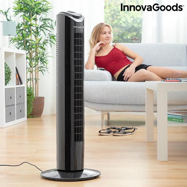 Turmventilator InnovaGoods 80 cm 50W Schwarz